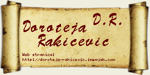 Doroteja Rakićević vizit kartica